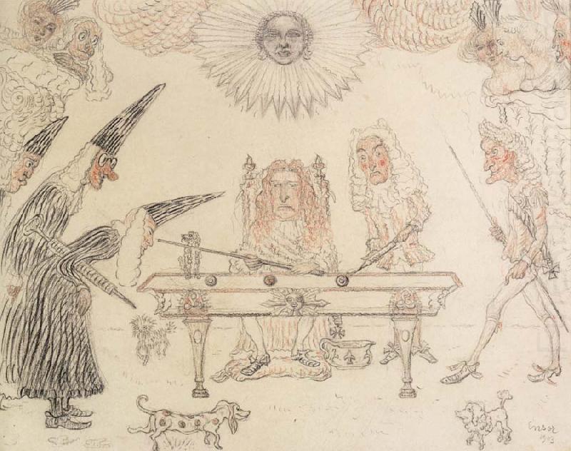 Louis Xiv Playing Billiards, James Ensor